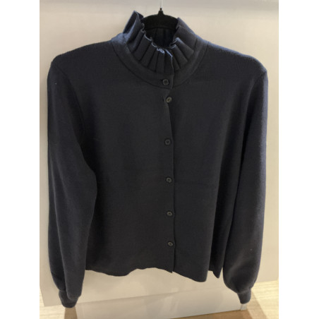 Gilet pull col victorien marine