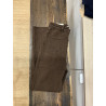 Jeans flared 7/8 poches plaquées  choco