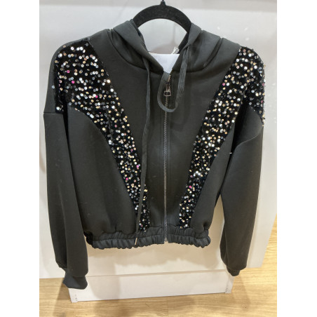 Gilet court sequins