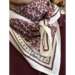 Foulard Liberty bordeaux