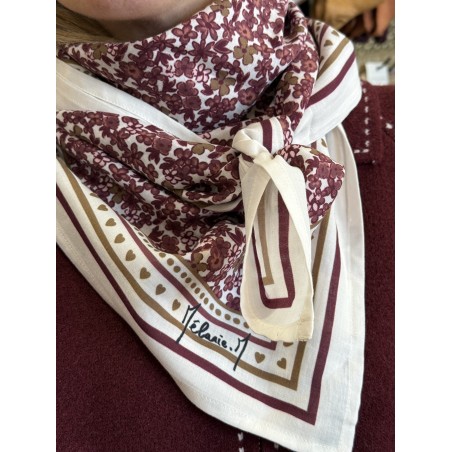 Foulard Liberty bordeaux
