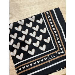Foulard coeurs noir by MelanieM