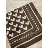 Foulard Coeurs camel Melanie M