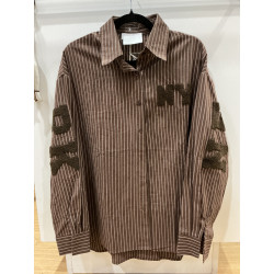 Chemise rayée choco New York