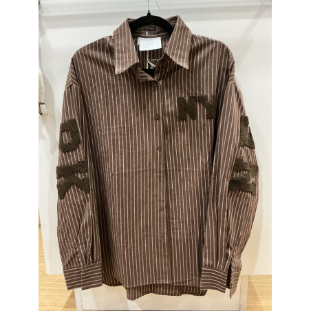 Chemise rayée choco New York