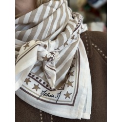 Foulard rayé Riviera beige