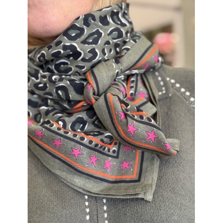 Foulard Jungle kaki
