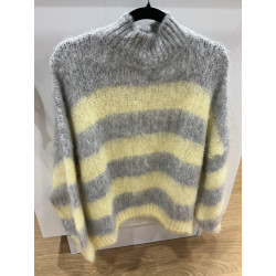 Pull cocooning rayé