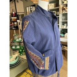 Veste Clara manches 3/4 bleu