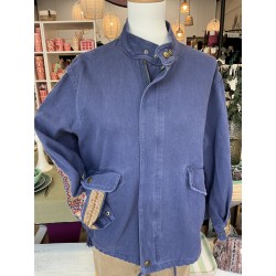 Veste Clara manches 3/4 bleu