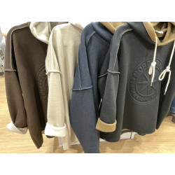 Sweat à capuche bicolor