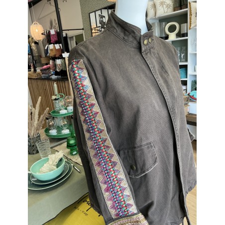 Veste Clara manches 3/4 choco