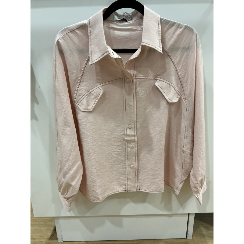 Chemise Carole rose poudré