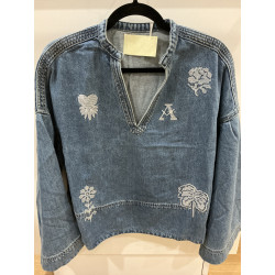 Blouse Iris bleu jeans