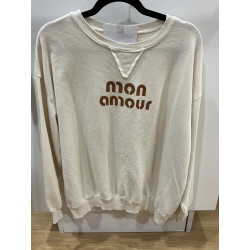 Sweat écru Mon Amour