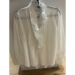 Chemise blanche broderie anglaise