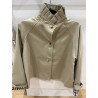 Veste beige col victorien