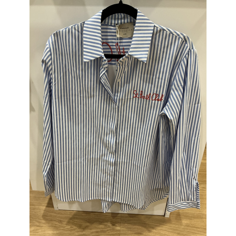 Chemise rayée bleu SAINT BARTH