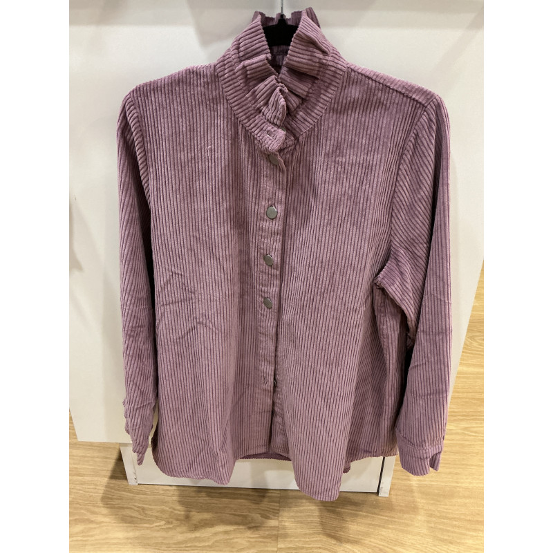 Surchemise velours lilas