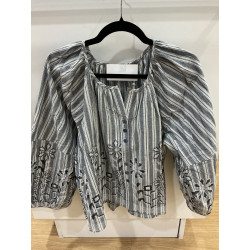 Blouse Blora rayée bleu
