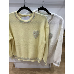 Pull uni coeur