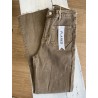 Jeans flared 7/8 poches plaquées tabac