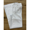 Jeans long large poches plaquées tresse blanc
