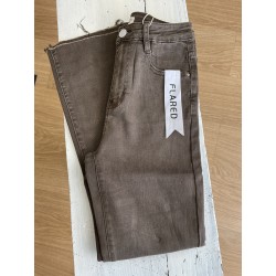 Jeans flared 7/8 Classic chocolat au lait
