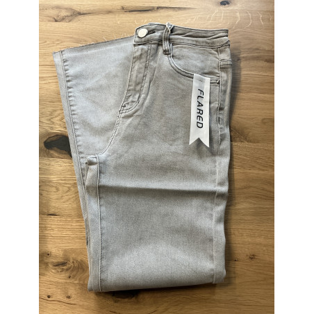 Jeans flared 7/8 Classic gris clair