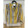Chemise carreaux bleu et jaune