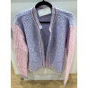 Gilet mauve et rose
