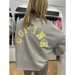 Sweat oversize gris copine
