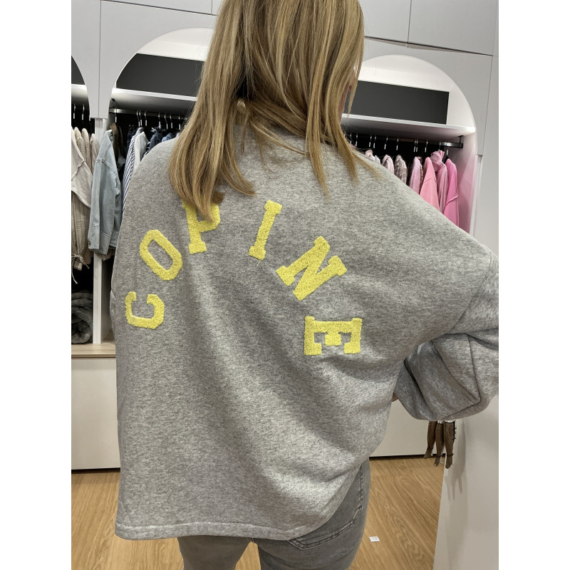 Sweat oversize gris copine
