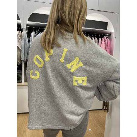 Sweat oversize gris copine