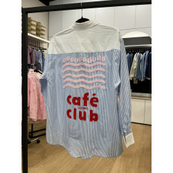 Chemise rayée bleu LOVERS CLUB