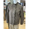 Veste en jeans choco col victorien