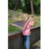 Foulard Jungle rose poudré
