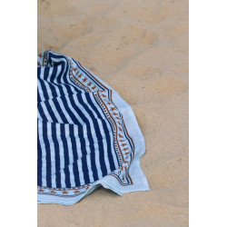 Foulard rayé Riviera bleu