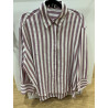 Chemise rayée lilas et blanc
