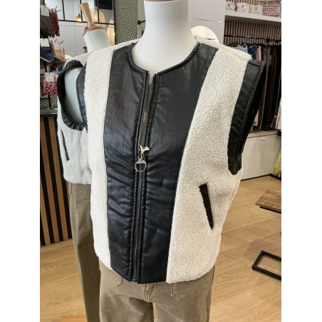 Veste sans manches réversible noir