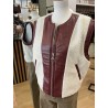 Veste sans manches réversible bordeaux