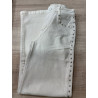 Jeans long large clous écru