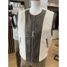 Veste sans manches réversible bronze