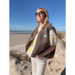 Gilet sans manches moumoute