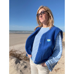 Gilet sans manches moumoute