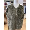 Gilet sans manches moumoute kaki