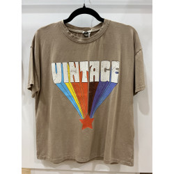 T-shirt Vintage taupe