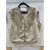 Gilet sans manches moumoute