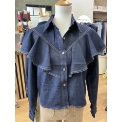 Veste courte volant brute