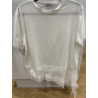 T-shirt Astra blanc/dentelle